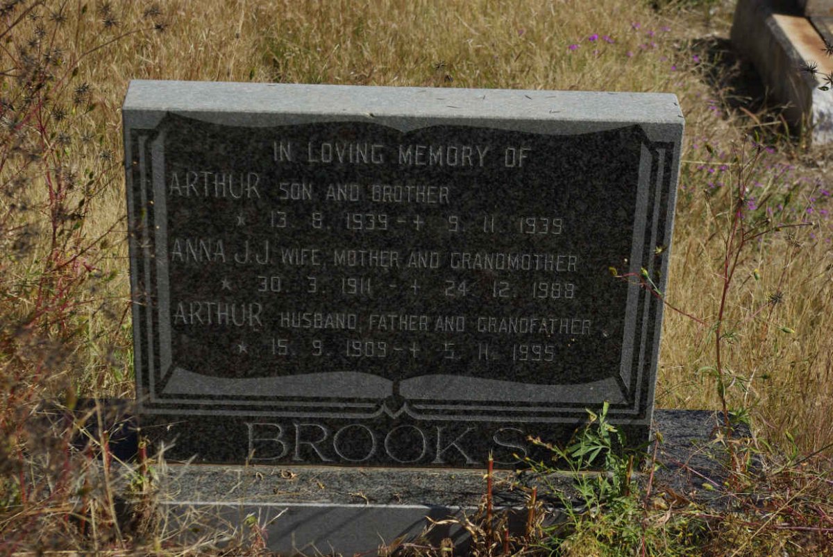 BROOKS Arthur 1909-1995 & Anna J.J. 1911-1988 :: BROOKS Arthur 1939-1939