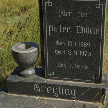 GREYLING Pieter Willem 1889-1973