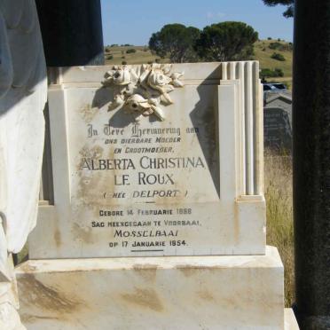 ROUX Alberta Christina, le nee DELPORT 1868-1954