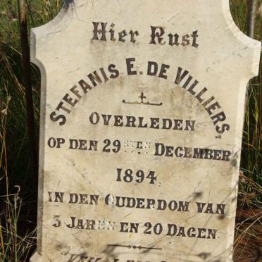 VILLIERS Stefanis E., de -1894