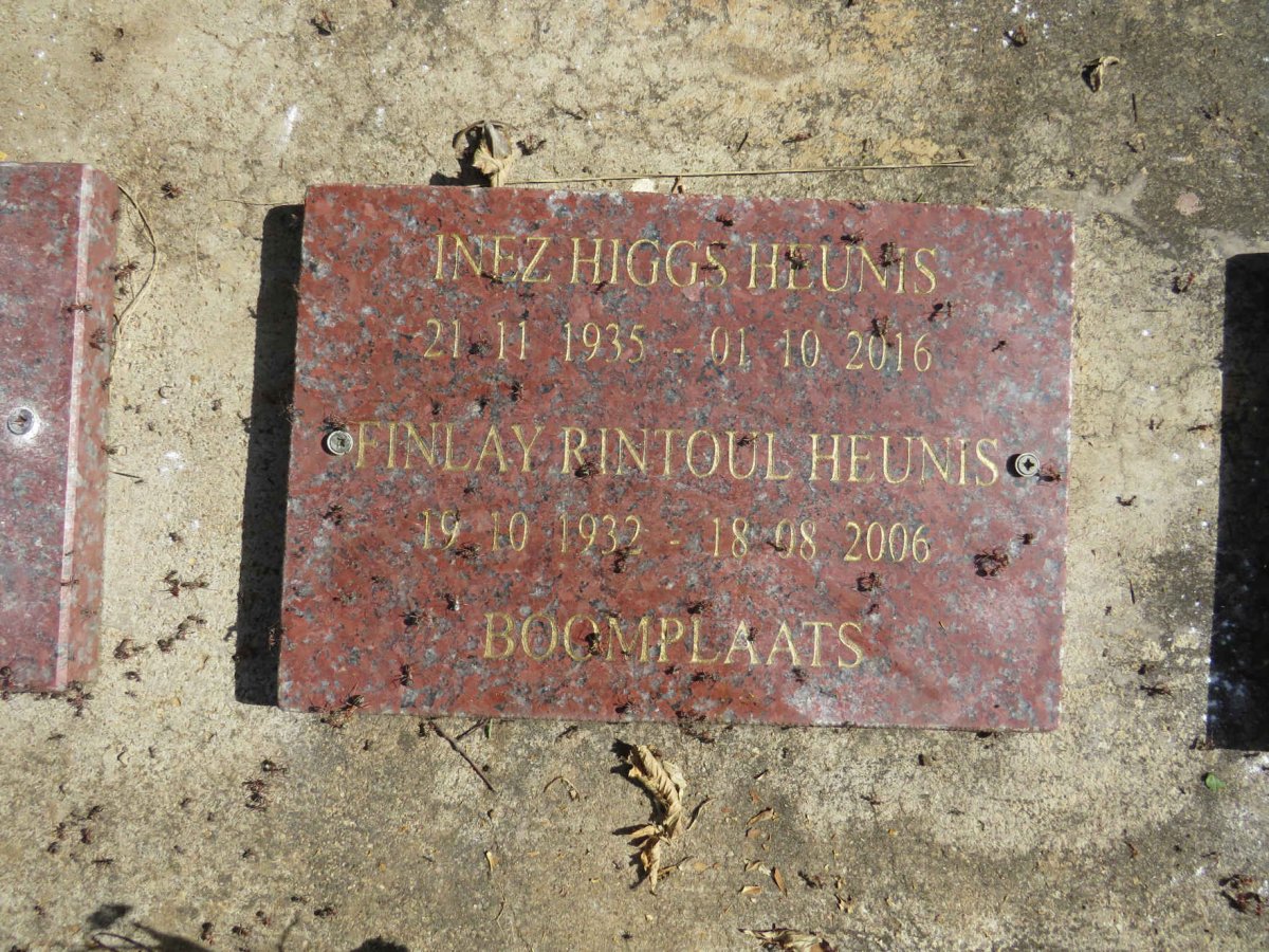 HEUNIS Finlay Rintoul 1932-2006 & Inez Higgs 1935-2016