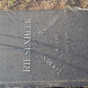 RIESENBEEK Lourens Marthinus 1919-1986