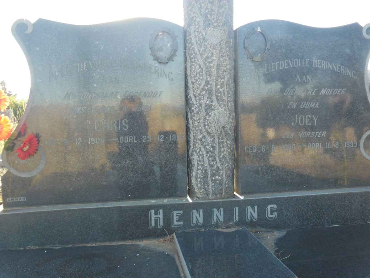 HENNING Chris 1905-19?? &amp; Joey VORSTER -1999