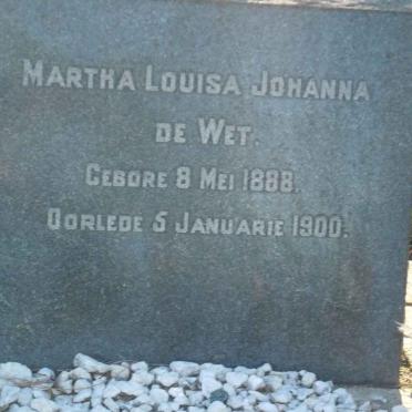 WET Martha Louisa Johanna, de 1888-1900