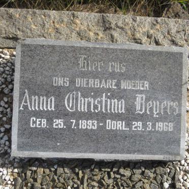 BEYERS Anna Christina 1893-1968