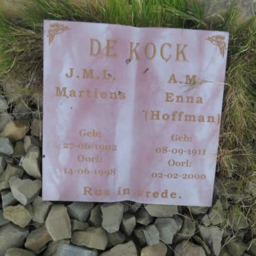 KOCK J.M.L., de 1902-1998 & A.M. HOFFMAN 1911-2000