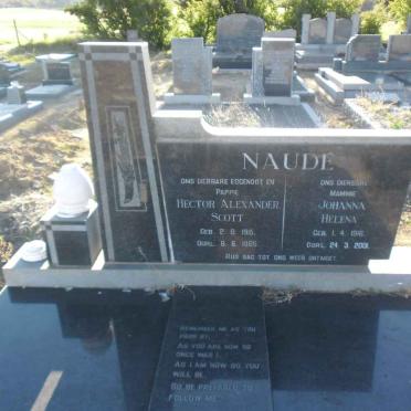 NAUDE Hector Alexander Scott 1915-1965 &amp; Johanna Helena 196-2001 :: NAUDE Xandra 1952-1995