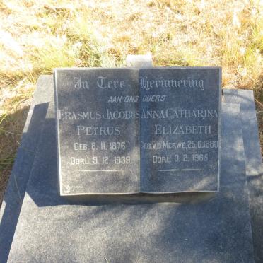 ERASMUS Jacobus Petrus 1876-1939 &amp; Anna Catharina Elizabeth v.d. MERWE 1880-1965