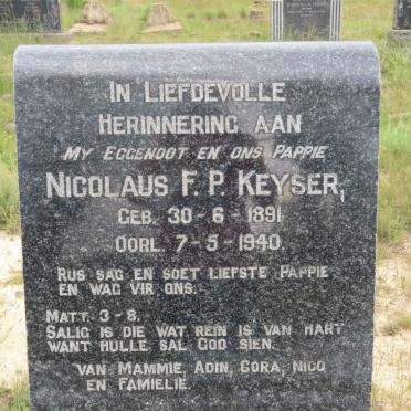 KEYSER Nicolaus F.P. 1891-1940