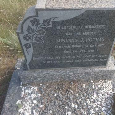 POTHAS Susanna J. nee VAN RONGE 1881-1948