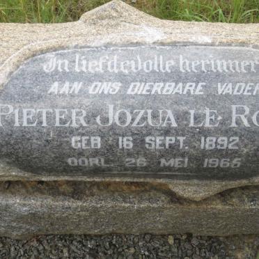 ROUX Pieter Jozua, le 1892-1965 &amp; Maria M., nee van RENSBURG 1905-1953
