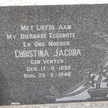 SMITH Cornelius Francois 1884-1973 &amp; Christina Jacoba VENTER 1890-1946