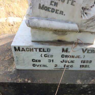 VERCUEIL Machteld M. nee CRONJE 1899-1921