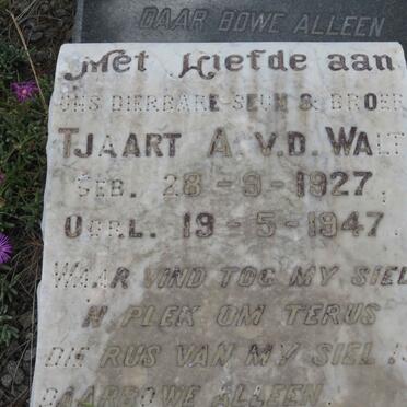 WALT Tjaart A., v.d. 1927-1947