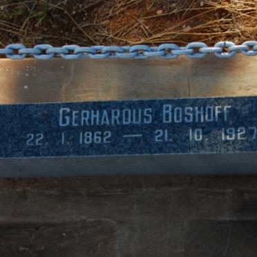 BOSHOFF Gerhardus 1862-1927