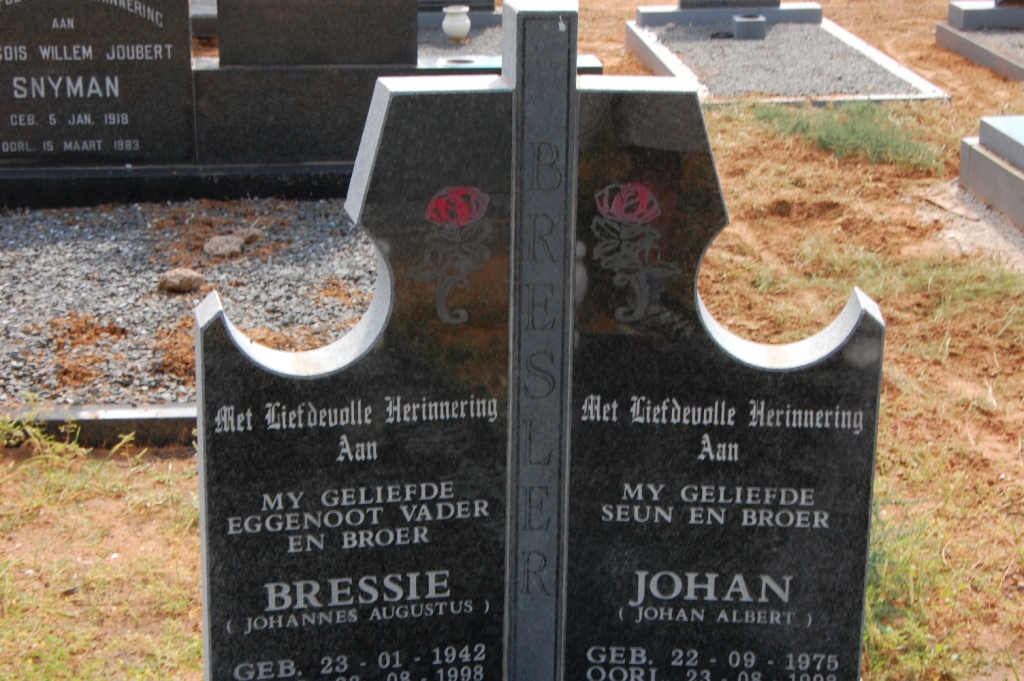 BRESLER Johannes Augustus 1942-1998 :: BRESLER Johan Albert 1975-??