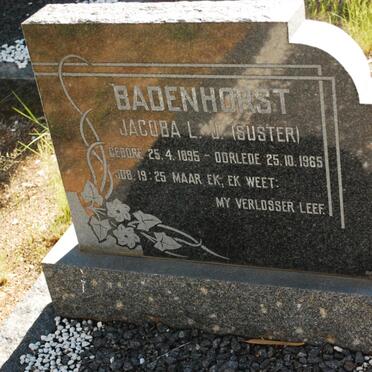 BADENHORST Jacoba L.J. 1895-1965