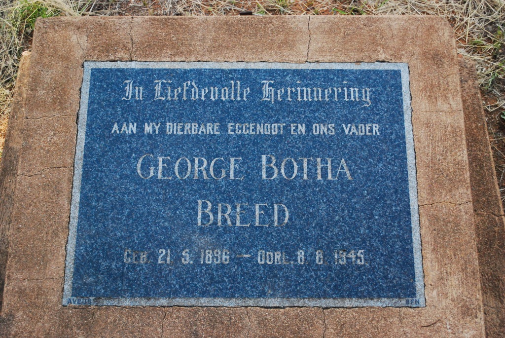 BREED George Botha 1896-1945