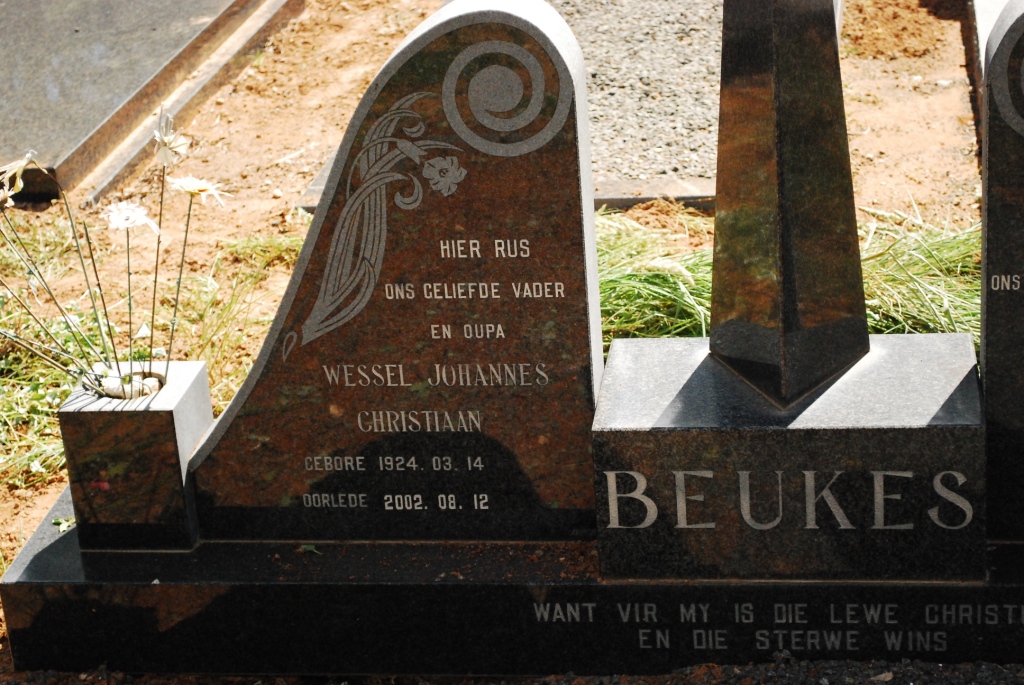 BEUKES Wessel Johannes Christiaan 1924-2002