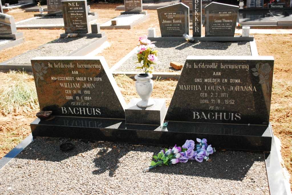 BACHUIS William John 1910-1984 & Martha Louisa Johanna 1911-1992