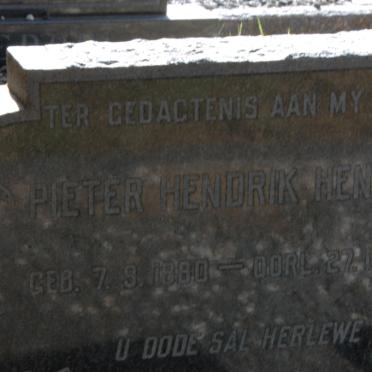 HENNING Pieter Hendrik 1880-1959