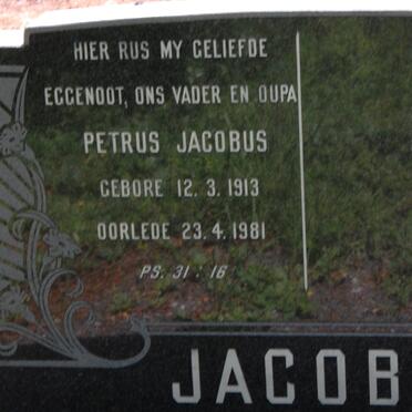 JACOBS Petrus Jacobus 1913-1981