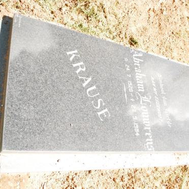 KRAUSE Abraham Louwrens 192?-1984