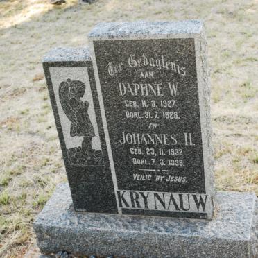 KRYNAUW Daphne W. 1927-1928 :: KRYNAUW Johannes H. 1932-1936