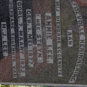LEE Annie nee STEYN 1877-1932