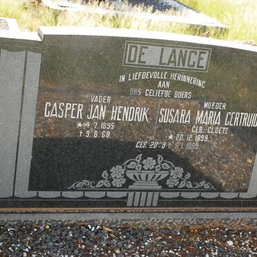 LANGE Casper Jan Hendrik, de 1895-1968 &amp; Susara Maria Gertruida CLOETE 1899-1989