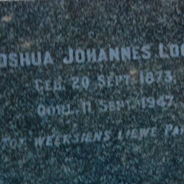 LOOTS Josua Johannes 1873-1947