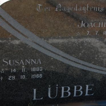 LUBBE Joachim 1886-1976 &amp; Susanna 1883-1968