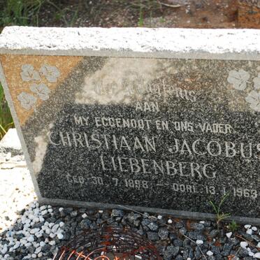 LIEBENBERG Christiaan Jacobus 1898-1963