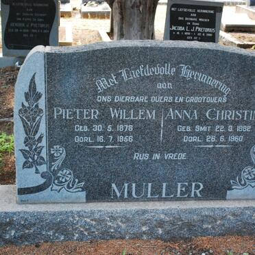 MULLER Pieter Willem 1878-1966 &amp; Anna Christina SMIT 1882-1960