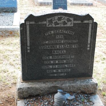 NAGEL Susanna Elizabeth nee BADENHORST 1893-1945