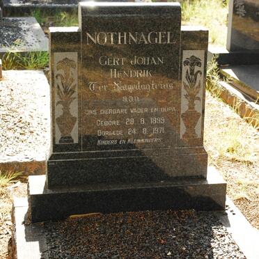 NOTHNAGEL Gert Johan Hendrik 1899-1971