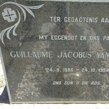 NIEKERK Guillaume Jacobus, van 1886-1954