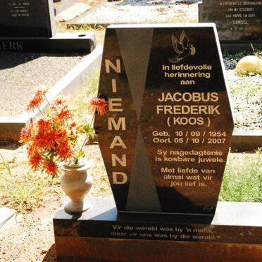 NIEMAND Jacobus Frederik 1954-2007