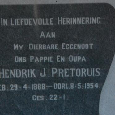 PRETORIUS Hendrik J.1888-1954
