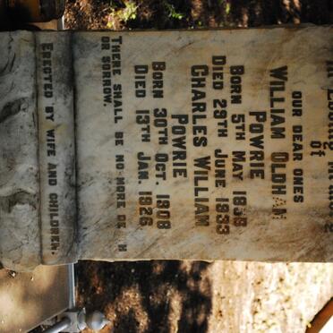 POWRIE William Oldham 1858-1933 :: POWRIE Charles William 1908-1926