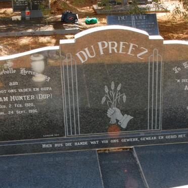 PREEZ William Hunter, du 1920-1996 &amp; Anna Johanna DE WIT 1930-