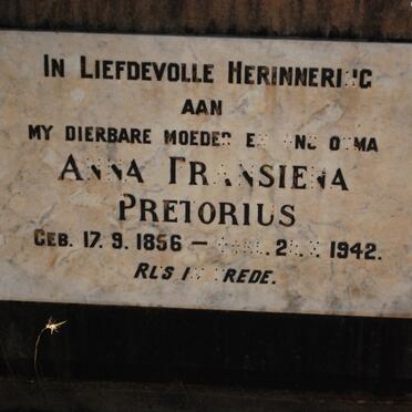 PRETORIUS Anna Fransiena 1856-1942