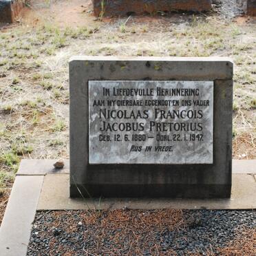 PRETORIUS Nicolaas Francois Jacobus 1880-1947