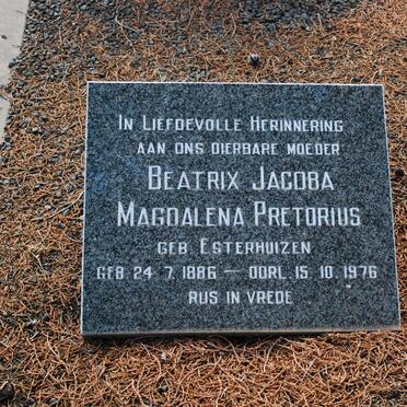 PRETORIUS Beatrix Jacoba Magdalena nee ESTERHUIZEN 1886-1976