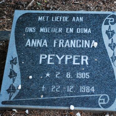PEYPER Anna Francina 1905-1984
