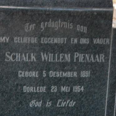 PIENAAR Schalk Willem 1891-1954