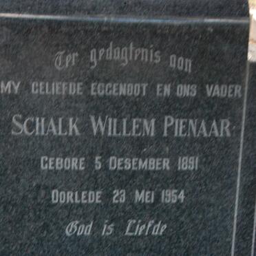 PIENAAR Schalk Willem 1891-1954