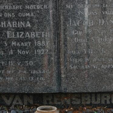 RENSBURG Jacob Daniel, van 1887-1961 &amp; Catharina Elizabeth 1887-1972