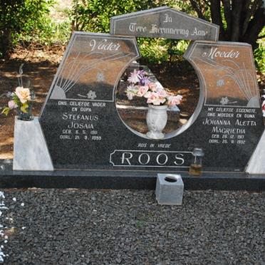 ROOS Stefanus Josaia 1911-1999 &amp; Johanna Aletta Magrietha 1917-1992