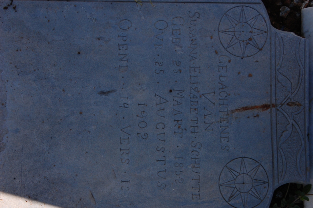 SCHUTTE Susanna Elizabeth 18?2-1902